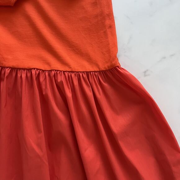 Anthropologie Maeve Flounce Maxi Dress Sz S Orange Preppy Coastal Casual Chic - Picture 10 of 13